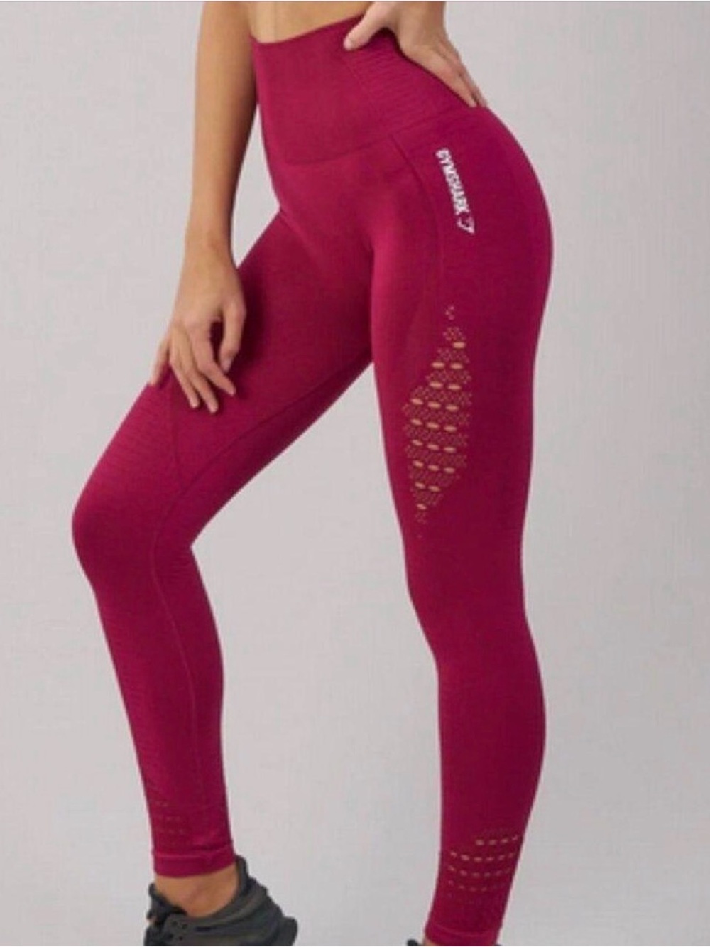 Gymshark Energy Seamless High-Waist Leggings in Berry - Medium